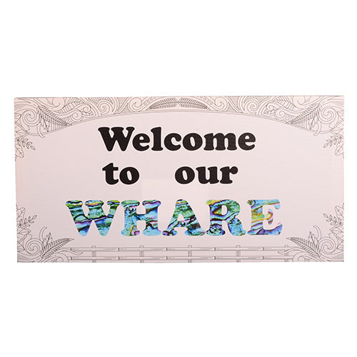 Welcome To Our Whare Canvas - Maori Wall Art