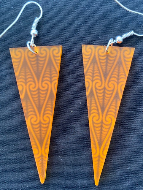 Kowhaiwhai Triangle Earrings