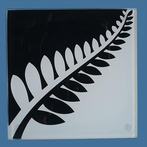 Glass Fern Coaster Set