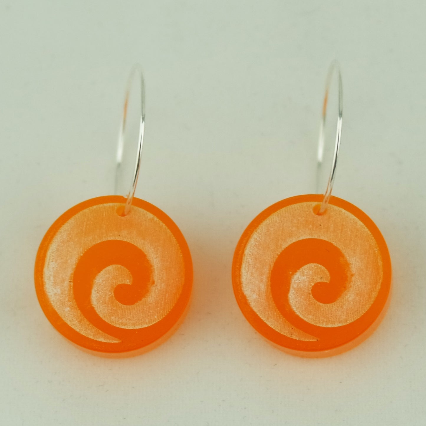 Orange Koru Earrings