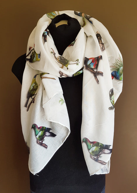 NZ Native Birds Scarf