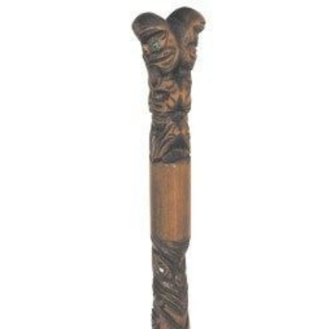 Māori Kauri Carved Walking Stick