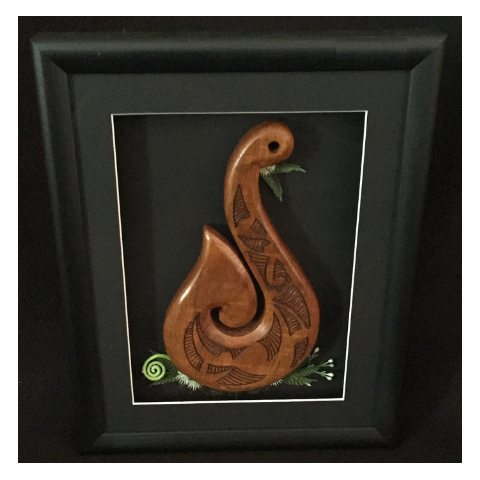 Wooden Hei Matau Framed