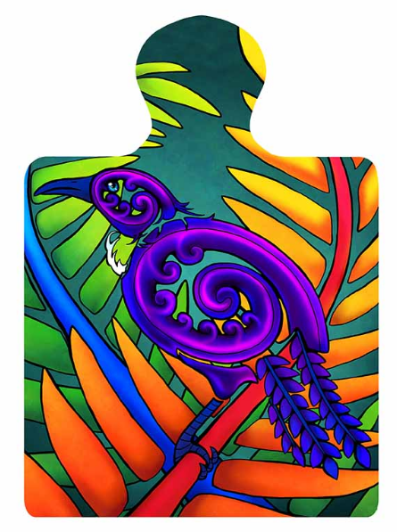 Colourful Tui Trivet Wall Plaque - Ceramic Art 
