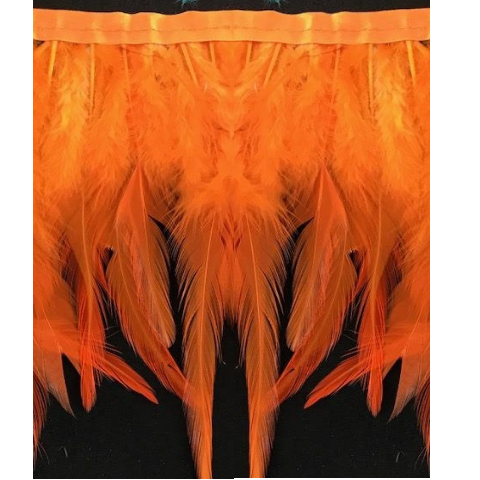 Orange Hen Feathers
