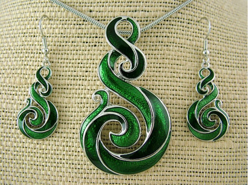 Twist Necklace and Earrings