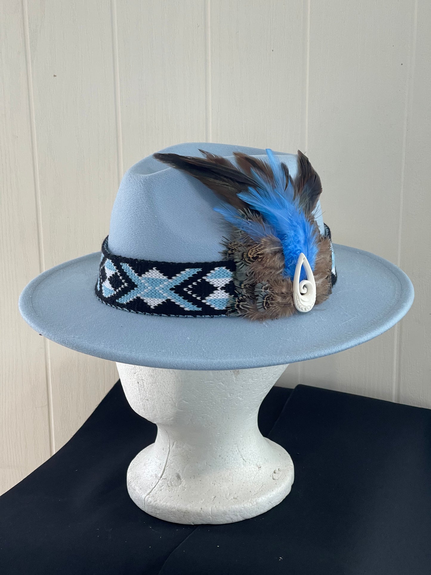 Potae - Pale Blue Fedora Felt Hat