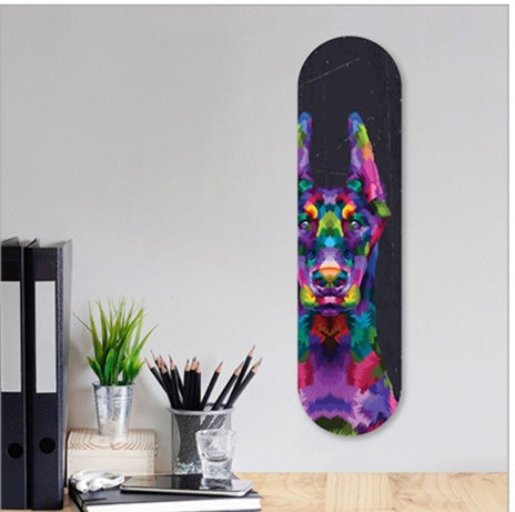 Dobermann Printed Skateboard Art - Kiwiana Wall Art