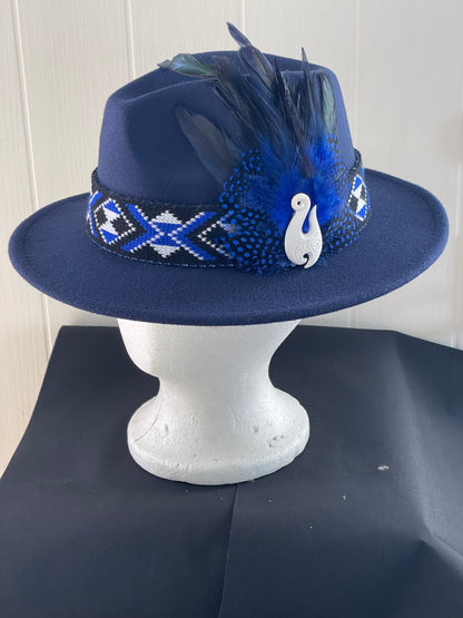 Potae - Navy Fedora Felt Hat