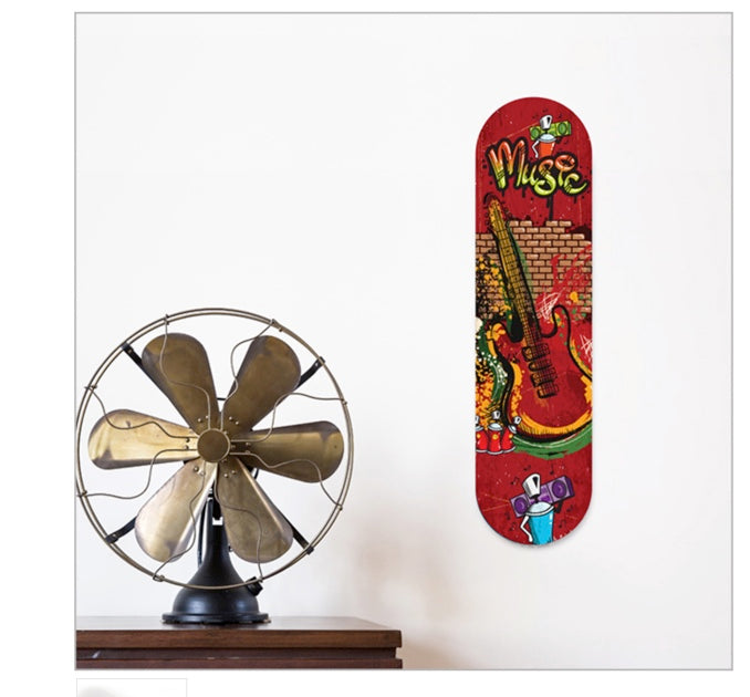 Music Printed Skateboard Art - Kiwiana Wall Art