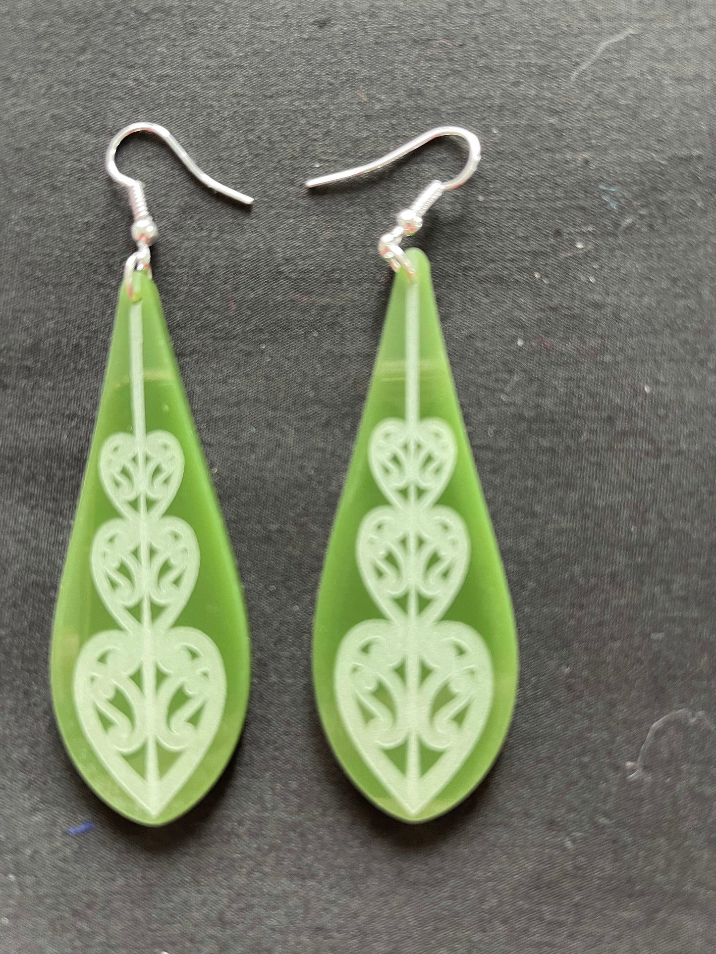 Kowhaiwhai green Drop Earrings