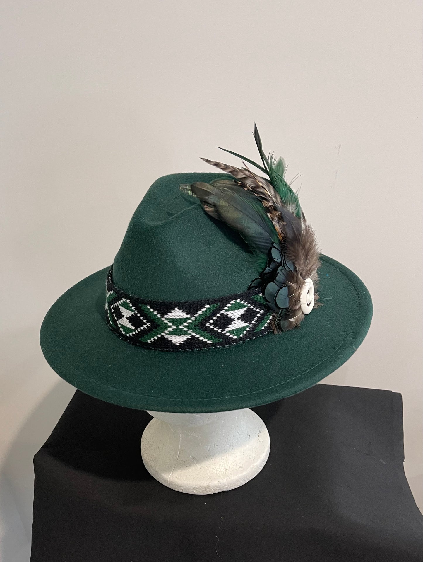 Potae - Bottle Green Fedora Felt Hat